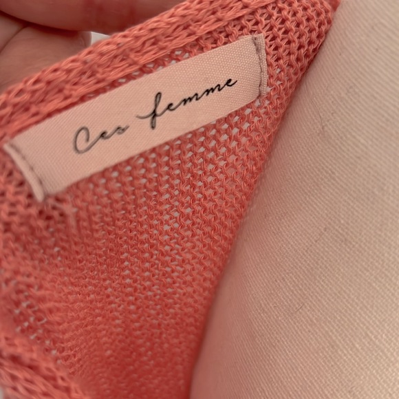 🪸 Ces Femme Light Coral Baby Doll Top / Sweater - Picture 4 of 5